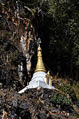 Inle Lake Myanmar. Pindaya, the famous Shwe Oo Min pagoda. The entrance of the cave. 